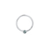 Buddha Jewelry London Blue Topaz Bezel Fixed Ring Gold Piercing Jewelry > Fixed Ring Buddha Jewelry White Gold 3/8" 