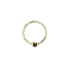  Buddha Jewelry Smoky Quartz Bezel Fixed Ring Gold Piercing Jewelry > Fixed Ring Buddha Jewelry Yellow Gold 3/8" 