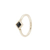 Buddha Jewelry Mae Seam Ring Side-Set Black Spinel Gold Piercing Jewelry > Seam Ring Buddha Jewelry Rose Gold  