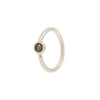 Buddha Jewelry Smoky Quartz Bezel Fixed Ring Side-Set Gold Piercing Jewelry > Fixed Ring Buddha Jewelry Rose Gold  