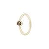 Buddha Jewelry Smoky Quartz Bezel Fixed Ring Side-Set Gold Piercing Jewelry > Fixed Ring Buddha Jewelry Yellow Gold  