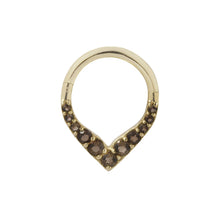  Buddha Jewelry Rise + Shine Clicker Smoky Quartz Gold Piercing Jewelry > Clicker Buddha Jewelry Yellow Gold  