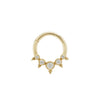 Buddha Jewelry Simone Clicker CZ Gold Piercing Jewelry > Clicker Buddha Jewelry Yellow Gold  