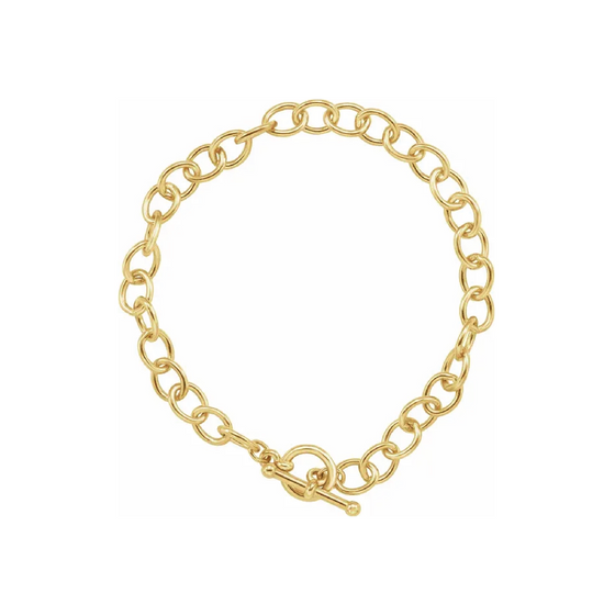 302 Fine Jewelry Cable Chain Bracelet Plated Gold Bracelets 302 Fine Jewelry   