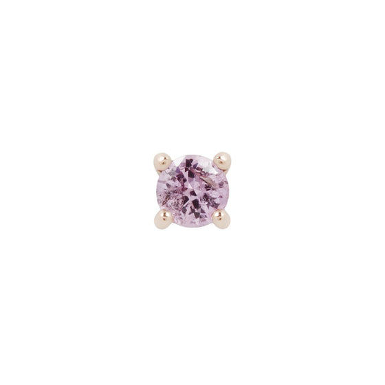 Buddha Jewelry Press Fit Prong Gem Pink Sapphire Gold Piercing Jewelry > Press Fit Buddha Jewelry Rose Gold 2.5 mm 