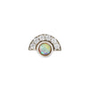 Buddha Jewelry Press Fit Kahlo Opal and CZ Gold Piercing Jewelry > Press Fit Buddha Jewelry White Gold  