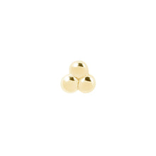  Buddha Jewelry Press Fit 3 Bead Cluster Gold Piercing Jewelry > Press Fit Buddha Jewelry Yellow Gold  
