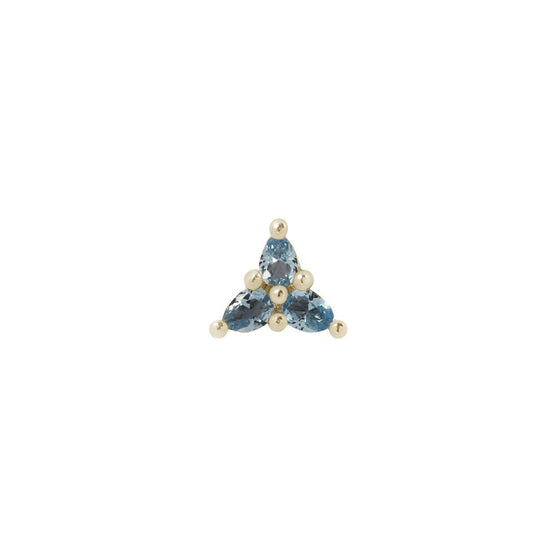 Buddha Jewelry Press Fit 3 Little Pears London Blue Topaz Gold Piercing Jewelry > Press Fit Buddha Jewelry Yellow Gold  