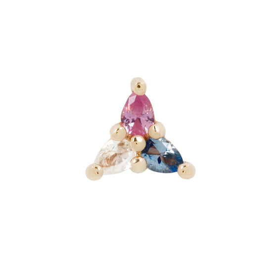 Buddha Jewelry Press Fit 3 Little Pears Trans Awareness Gold Piercing Jewelry > Press Fit Buddha Jewelry Yellow Gold  