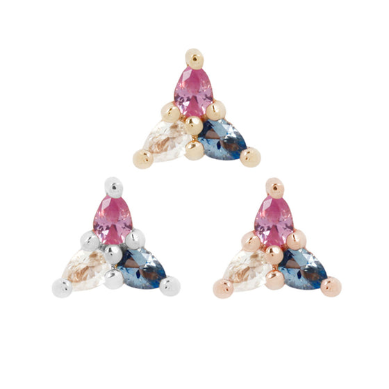 Buddha Jewelry Press Fit 3 Little Pears Trans Awareness Gold Piercing Jewelry > Press Fit Buddha Jewelry   