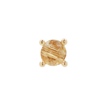 Buddha Jewelry Press Fit Prong Gem Rutilated Quartz Gold Piercing Jewelry > Press Fit Buddha Jewelry Yellow Gold