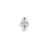 Buddha Jewelry Press Fit 4 Bead Cluster Gold Piercing Jewelry > Press Fit Buddha Jewelry White Gold