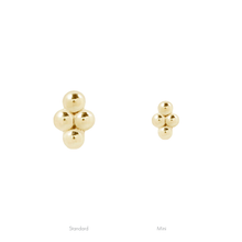  Buddha Jewelry Press Fit Mini 4 Bead Cluster Gold Piercing Jewelry > Press Fit Buddha Jewelry Yellow Gold  