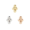 Buddha Jewelry Press Fit 4 Bead Cluster Gold Piercing Jewelry > Press Fit Buddha Jewelry