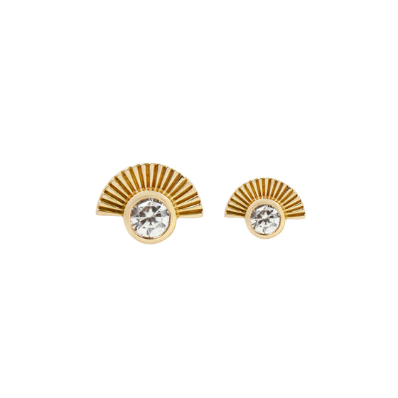 Buddha Jewelry Press Fit Kahlo CZ Gold Piercing Jewelry > Press Fit Buddha Jewelry Yellow Gold 3.0 mm 