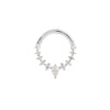Buddha Jewelry Athena Clicker CZ Gold Piercing Jewelry > Clicker Buddha Jewelry White Gold 3/8" 
