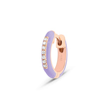  DJULA Lilac Enamel Band Single Earring Diamond Gold Earrings-Standard DJULA   
