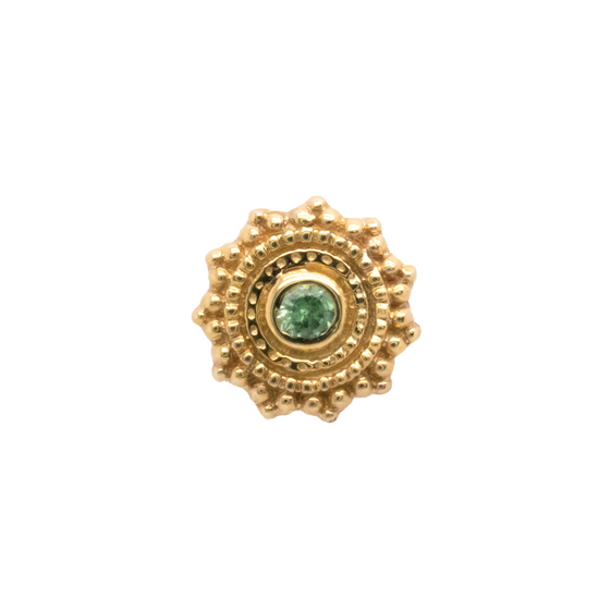 BVLA Press Fit Afghan Tsavorite Gold Piercing Jewelry > Press Fit Body Vision Los Angeles   