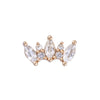 Buddha Jewelry Press Fit Alice White Sapphire Gold Piercing Jewelry > Press Fit Buddha Jewelry Rose Gold  