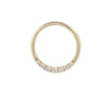 Buddha Jewelry Audrey Seam Ring CZ Gold Piercing Jewelry > Seam Ring Buddha Jewelry Yellow Gold  