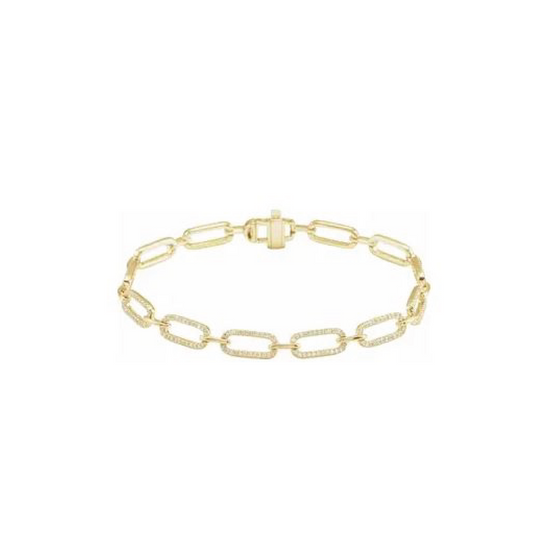 302 Fine Jewelry Diamond Link Bracelet Gold Bracelets 302 Fine Jewelry   
