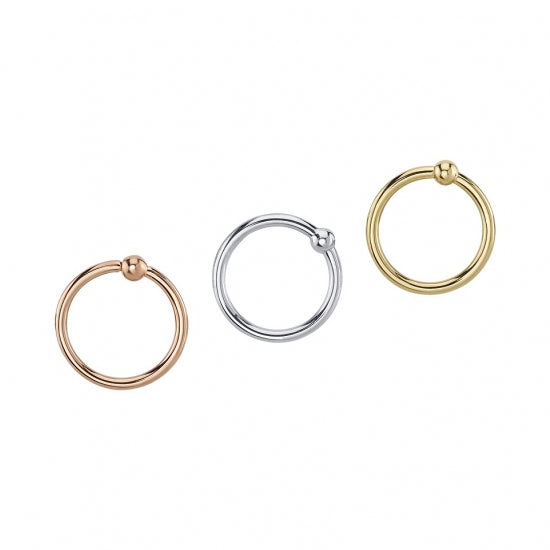 Fixed Bead Ring Gold Piercing Jewelry > Fixed Ring Body Vision Los Angeles   