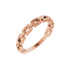 302 Fine Jewelry Chain Link Finger Ring Gold Finger Rings 302 Fine Jewelry Rose Gold  