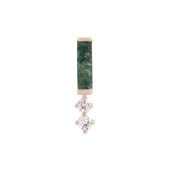 Buddha Jewelry Press Fit Crave Moss Agate Gold Piercing Jewelry > Press Fit Buddha Jewelry Rose Gold