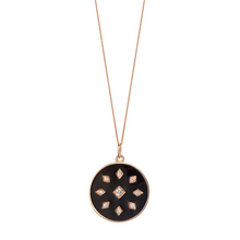  Nora Kogan Crete Pendant Black Necklace Diamond Gold Necklaces Nora Kogan   