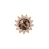 Buddha Jewelry Press Fit Delphine Tourmalinated Quartz Gold Piercing Jewelry > Press Fit Buddha Jewelry Rose Gold  