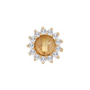 Buddha Jewelry Press Fit Delphine Rutilated Quartz Gold Piercing Jewelry > Press Fit Buddha Jewelry Yellow Gold  