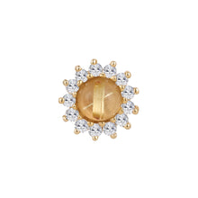  Buddha Jewelry Press Fit Delphine Rutilated Quartz Gold Piercing Jewelry > Press Fit Buddha Jewelry Yellow Gold  