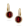 Doves by Doron Paloma Garnet and Diamond Earrings Gold Earrings-Standard Doves by Doron Paloma   