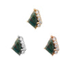 Buddha Jewelry Press Fit Elevate Moss Agate Gold Piercing Jewelry > Press Fit Buddha Jewelry   