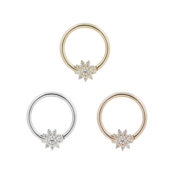 Buddha Jewelry Eloise Seam Ring CZ Gold Piercing Jewelry > Seam Ring Buddha Jewelry   