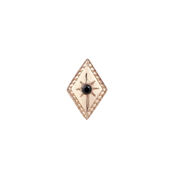 Buddha Jewelry Press Fit Etoile Black Diamond Gold Piercing Jewelry > Press Fit Buddha Jewelry Rose Gold