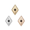 Buddha Jewelry Press Fit Etoile Black Diamond Gold Piercing Jewelry > Press Fit Buddha Jewelry