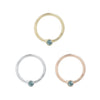 Buddha Jewelry London Blue Topaz Bezel Fixed Ring Gold Piercing Jewelry > Fixed Ring Buddha Jewelry   