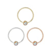 Buddha Jewelry Mercury Mist Topaz Bezel Fixed Ring Gold Piercing Jewelry > Fixed Ring Buddha Jewelry   