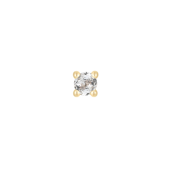 Buddha Jewelry Press Fit Prong Gem Aquamarine Gold Piercing Jewelry > Press Fit Gold Buddha Jewelry Yellow Gold 2.0 mm 