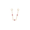 Buddha Jewelry 3 Bezel Pink Sapphire Chain Gold Piercing Jewelry > Chain Buddha Jewelry Yellow Gold  