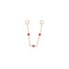Buddha Jewelry 3 Bezel Pink Sapphire Chain Gold Piercing Jewelry > Chain Buddha Jewelry Rose Gold  