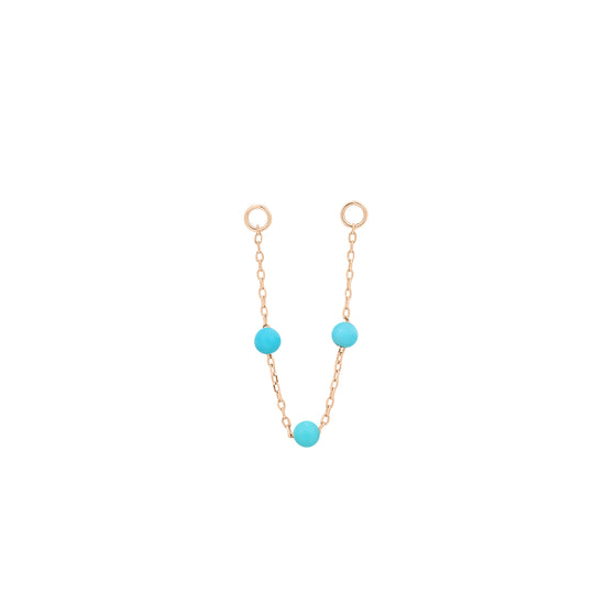 Buddha Jewelry 3 Bead Turquoise Chain Gold Piercing Jewelry > Chain Buddha Jewelry Rose Gold  