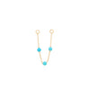 Buddha Jewelry 3 Bead Turquoise Chain Gold Piercing Jewelry > Chain Buddha Jewelry Yellow Gold  