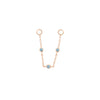 Buddha Jewelry 3 Bezel London Blue Topaz Chain Gold Piercing Jewelry > Chain Buddha Jewelry Rose Gold  
