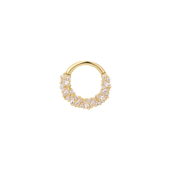 Buddha Jewelry Petty Cash Clicker CZ Gold Piercing Jewelry > Clicker Gold Buddha Jewelry Yellow Gold  