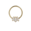 Buddha Jewelry Gemma Trois Seam Ring CZ Gold Piercing Jewelry > Seam Ring Buddha Jewelry Yellow Gold  