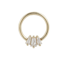  Buddha Jewelry Gemma Trois Seam Ring CZ Gold Piercing Jewelry > Seam Ring Buddha Jewelry Yellow Gold  