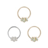Buddha Jewelry Gemma Trois Seam Ring Mercury Mist Topaz Gold Piercing Jewelry > Seam Ring Buddha Jewelry   