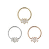 Buddha Jewelry Gemma Trois Seam Ring CZ Gold Piercing Jewelry > Seam Ring Buddha Jewelry   